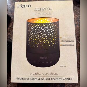 iHome ZENERGY CANDLE Meditative Light & Sound Ocean Nature Sounds Sleep Therapy